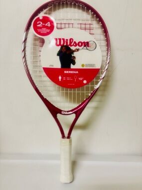 NWT Wilson Youth 19” Tennis Racket - Burgundy & White